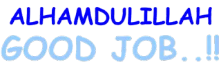 👍 ALHAMDULILLAH GOOD JOB..!! success, achievement, celebration, praise, encouragement telegram sticker