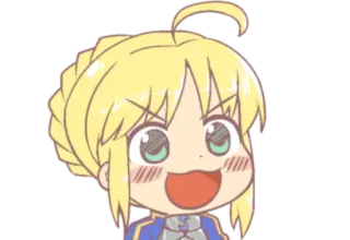 😍 Saber Fate/stay night Anime, Chibi, Saber, Fate/stay night, carino whatsapp sticker