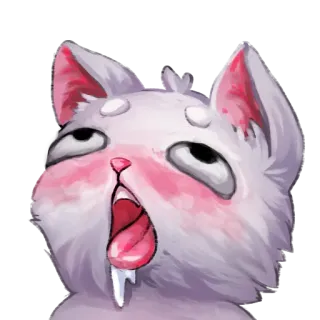 ☺️ cat, cartoon, funny, meme, cute telegram sticker