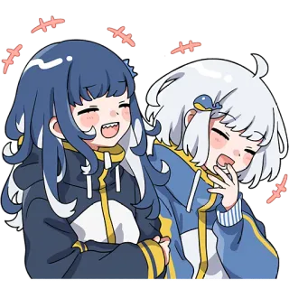 🤣 アニメ, かわいい, カワイイ, 友情, ちび telegram sticker