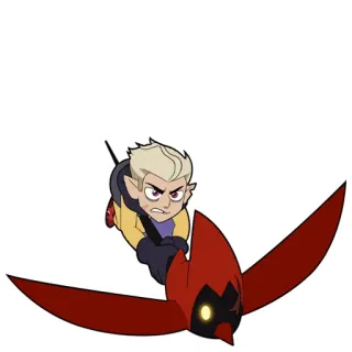 😈 Hunter The Owl House Hunter, The Owl House, Guardia Dorada, Dibujos animados, Pájaro, Palismán, Animación telegram sticker