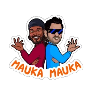 😆 MAUKA MAUKA cricket, cartoon, sports, india, pakistan whatsapp sticker