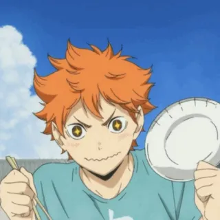 🍂 Hinata Haikyu!! Anime, Hinata, Haikyuu, Mangá, Cabelo laranja, Desenho animado, Bravo, Meme telegram sticker