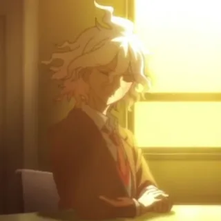 🤨 Nagito Komaeda Danganronpa anime, video game, character, Danganronpa, Nagito Komaeda telegram sticker
