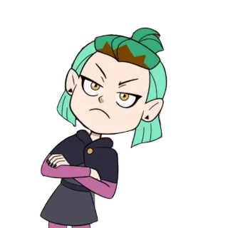 🤨 Amity Blight The Owl House การ์ตูน, โกรธ, ตัวละคร, บ้านนกฮูก, อมิตี้ ไบลท์, อนิเมะ telegram sticker