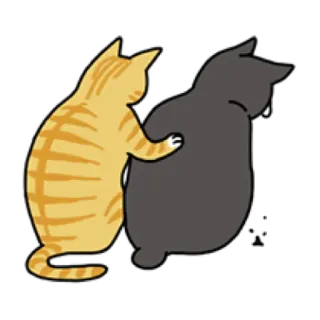 🐈 cats, sticker, animals, cartoon, friendship, comfort telegram sticker