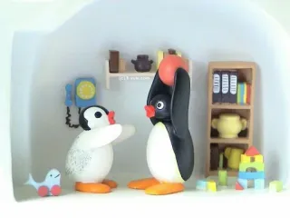 😑 Pingu pinguino, cartone animato, animato, claymation, bambini, Pingu whatsapp sticker