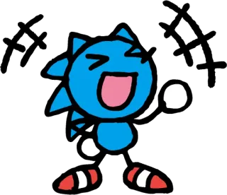 😂 sonic, blue, cartoon, character, drawing telegram sticker