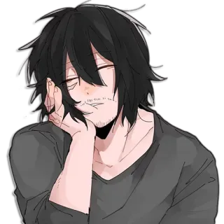 😴 Shota Aizawa My Hero Academia anime, Shota Aizawa, My Hero Academia, tired, sleepy, teacher telegram sticker