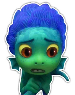 😧 Luca disney, pixar, cartoon, charakter, luca, seemonster telegram sticker