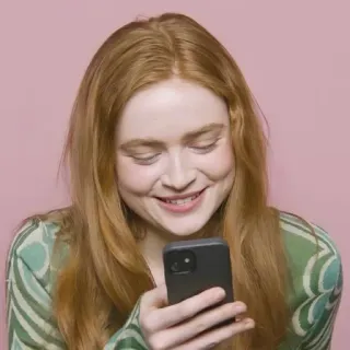 🌹 Porträt, Frau, Selfie, Person, Handy telegram sticker