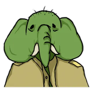 Человек зеленый слоник whatsapp stickers