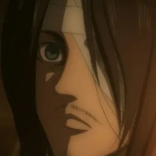 🖤 Eren Yeager Attack on Titan アニメ, キャラクター, エレン・イェーガー, 進撃の巨人, 進撃 telegram sticker