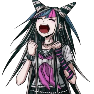 😨 Ibuki Mioda Danganronpa Anime, Danganronpa, Ibuki Mioda, Charakter, fröhlich, aufgeregt telegram sticker