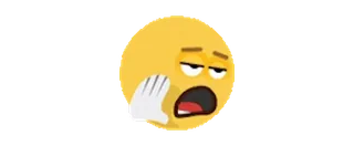 😒 Emoji, Kelelahan, Menguap, Lelah, Mengantuk whatsapp sticker