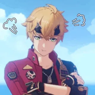 🍡 Thoma Genshin Impact Anime, Gra wideo, Postać, Zły, Thoma, Genshin Impact telegram sticker