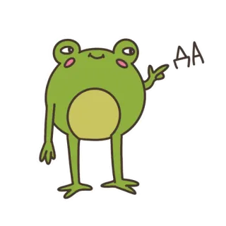 👉 ДА лягушка, мультик, зеленый, милый, смешной telegram sticker