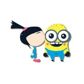 😙 Minion Despicable Me Minion, Moi, moche et méchant, Dessin animé, Baiser, Amour, Fille, Enfant telegram sticker