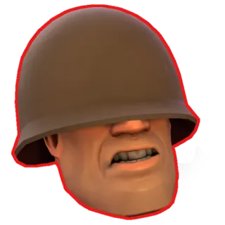 😤 Soldier Team Fortress 2 soldier, team fortress 2, video game, helmet, military telegram sticker