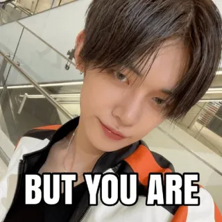 😏 BUT YOU ARE person, man, casual, portrait telegram sticker