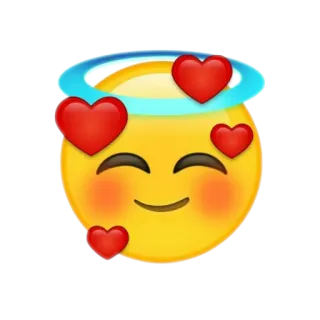 🥰 Emoji, Cuore, Amore, Felice, Carino, Angelo, Aureola telegram sticker