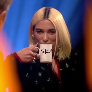 📌 SKA Ska, Musik, Tasse, Trinken, Getränk, Sänger, Blond whatsapp sticker