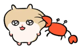 🐹 แฮมสเตอร์, น่ารัก, สัตว์, คาวาอิ, การ์ตูน whatsapp sticker