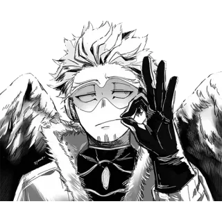 👌 Hawks My Hero Academia anime, manga, superhero, wings, character whatsapp sticker