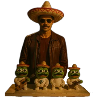 🗿 Mariachi, Sombrero, Banda, Pepe o sapo, Meme telegram sticker