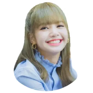 😁 Lisa 리사, K팝, 가수, 블랙핑크, 여자, 미소 telegram sticker