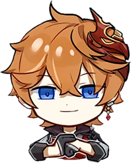 😏 Tartaglia Genshin Impact Anime, Personaggio, Gioco, Chibi, Genshin Impact, Tartaglia telegram sticker