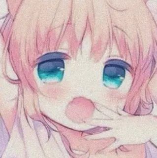 🍇 动漫, 可爱, 女孩, 粉色头发, 卡哇伊, 漫画 telegram sticker