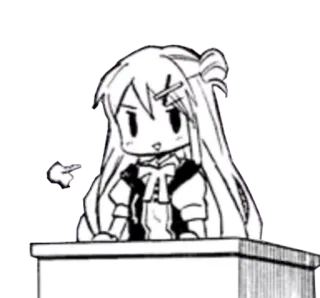 😏 Anime, Manga, Chibi, Mädchen, Süß, Charakter, Zeichnung telegram sticker