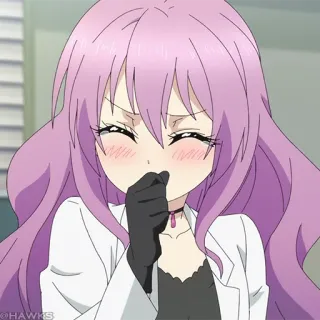 🌡 动漫, 女孩, 脸红, 可爱, 手套 telegram sticker