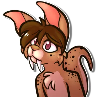 😢 animal, mammal, cartoon, anthropomorphic, character, furry telegram sticker