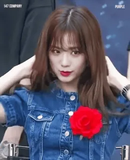 😌 Jisoo jisoo, kpop, 歌手, 赤, 花, 女性 whatsapp sticker