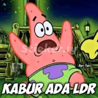 🌟 Patrick Star SpongeBob SquarePants KABUR ADA LDR patrick star, cartone animato, spongebob, divertente, kabur ada ldr telegram sticker