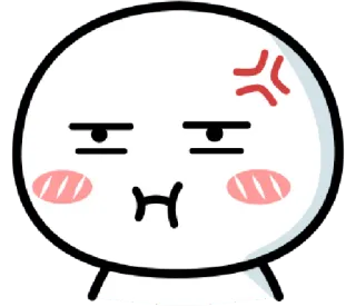 😠 en colère, emoji, dessin animé, expression, frustration telegram sticker