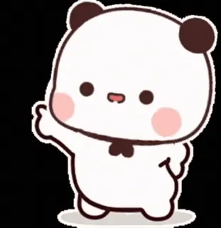 💃 Panda, Fofo, Desenho animado, Urso, Dedo do meio telegram sticker