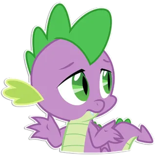 👐 Spike My Little Pony My Little Pony, cartoon, Spike, dragon telegram sticker