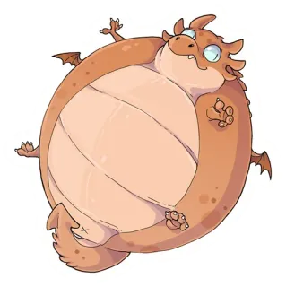 😐 Drache, süß, Cartoon, Tier, Fantasy telegram sticker