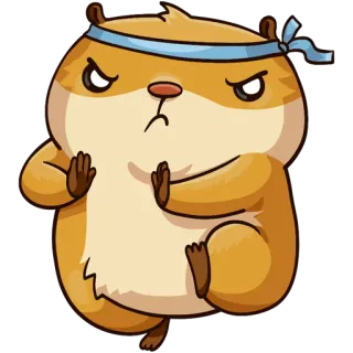 🎽 hamster, animal, artes marciais, luta, desenho animado telegram sticker