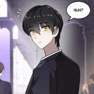 🌑 HUH? anime, manga, character, question, huh, confused telegram sticker