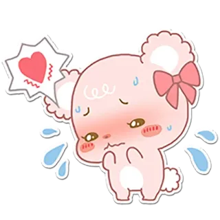 ☺️ fofo, kawaii, adesivo, rosa, envergonhado telegram sticker