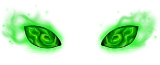 👁 augen, grün, glühende Augen, monsteraugen, fantasie, magie telegram sticker