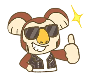 👍 coala, animal, óculos de sol, legal, joinha, desenho animado whatsapp sticker