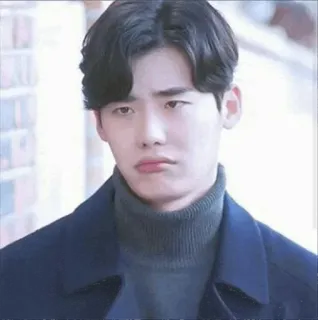 🙁 uomo, coreano, attore, ritratto, espressione, broncio telegram sticker