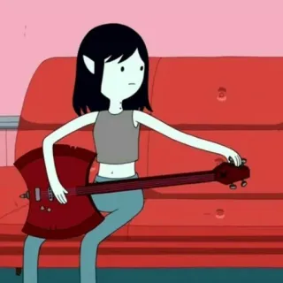 🖤 Marceline Adventure Time мультфильм, вампир, музыка, гитара, анимация telegram sticker