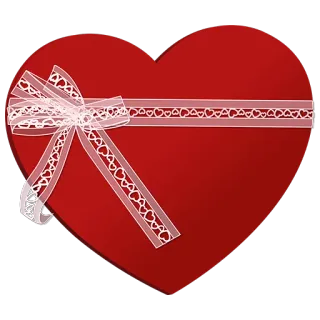 ❤ сердце, коробка, красный, бант, подарок, любовь, день святого валентина telegram sticker