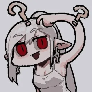 🪔 anime, girl, elf, question marks, confused, cartoon telegram sticker